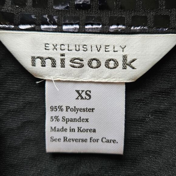 Exclusively Misook Black Patent Leather Full Zip Jacket XS - Picture 12 of 12